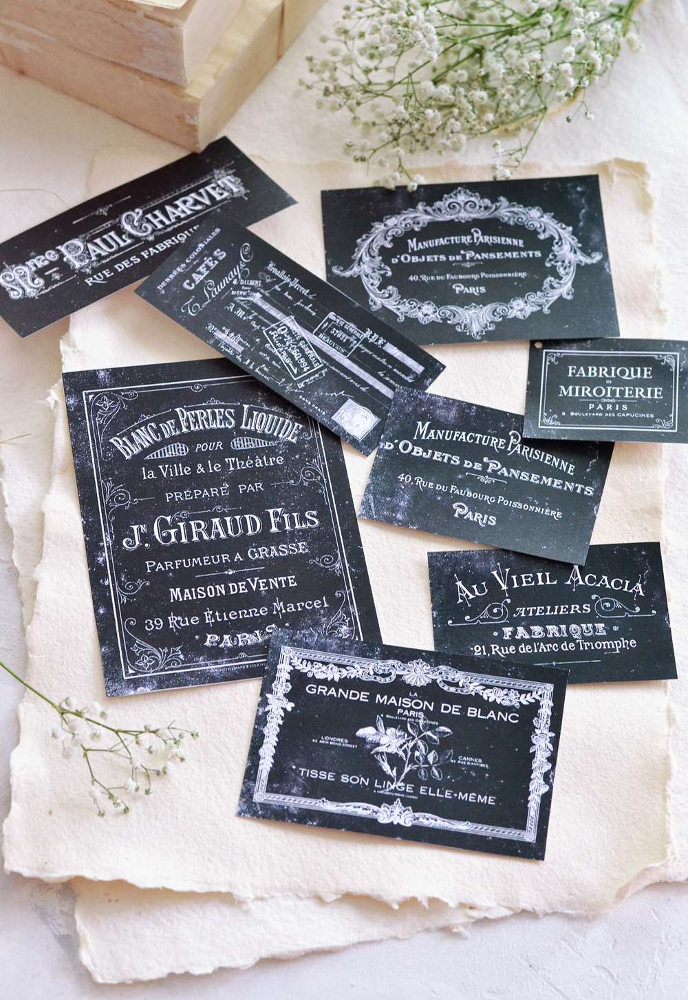 DIY French Faux Chalkboard Labels or Tags