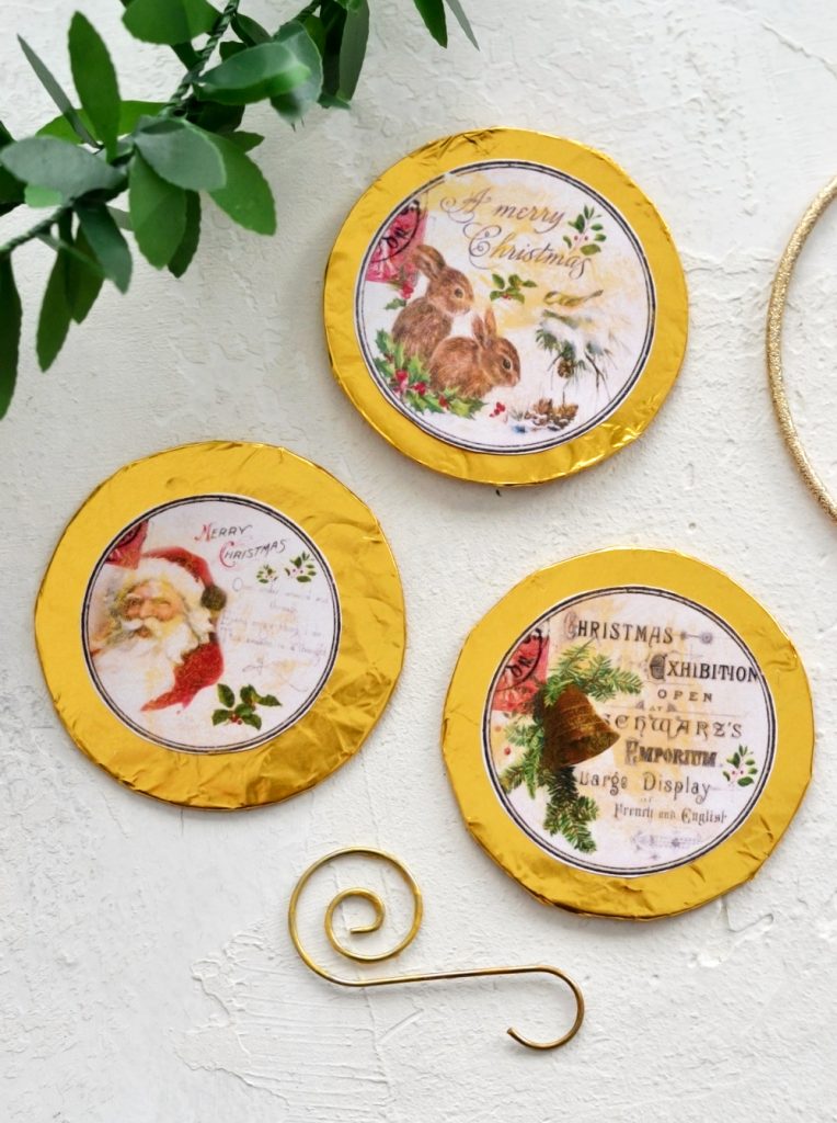 DIY Vintage Gold Christmas gift tags + free printable