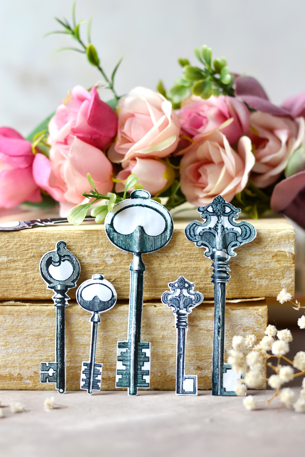 Learn how to make beautiful DIY Vintage Paper Key Tags to decorate your farmhouse, Shabby Chic or Vintage home with style ... and open new doors and opportunities for the new decade!