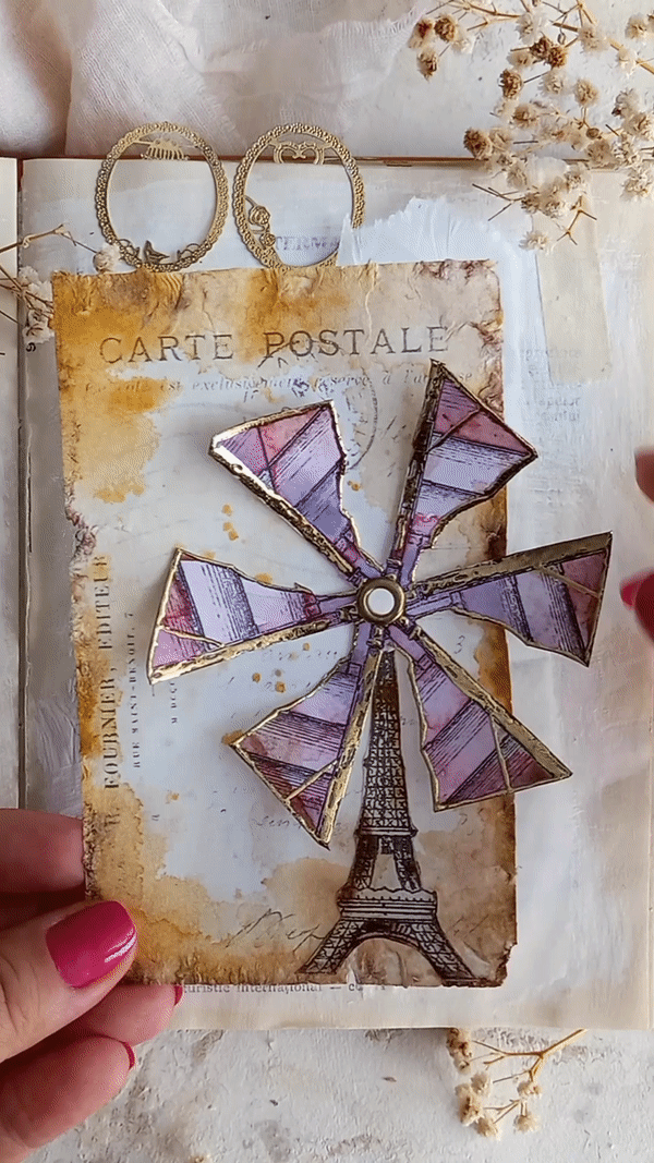 DIY Spinning Eiffel Tower Windmill Tags