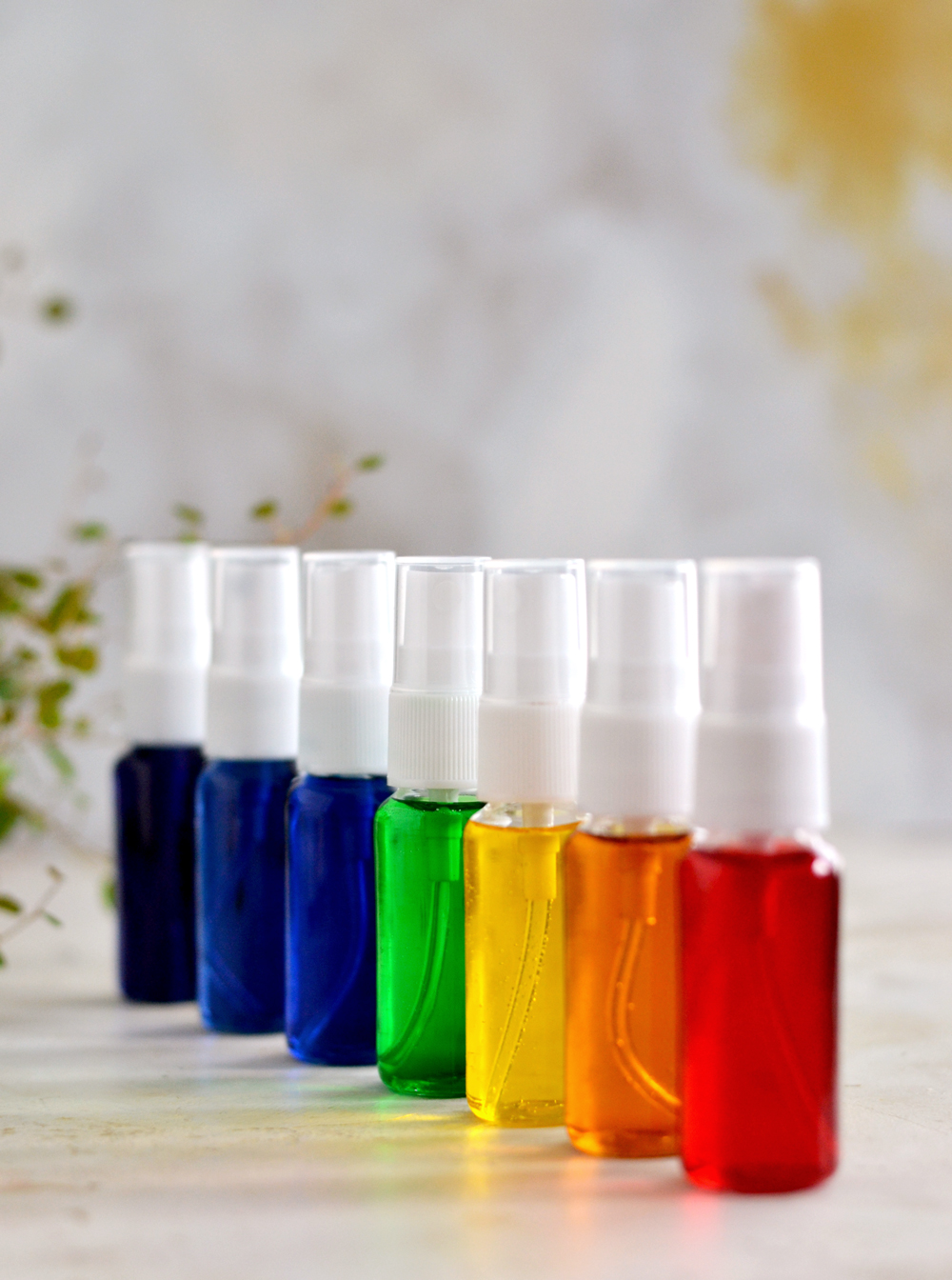  DIY Spray Inks - rainbow colors