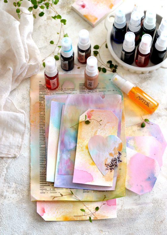 How to use DIY Spray Inks to create 'abstract' backgrounds - Dreams Factory