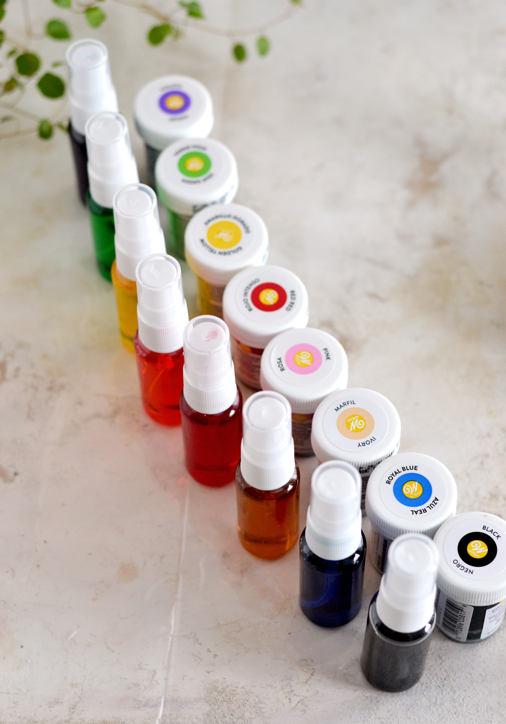  DIY Spray Inks - all the initial colors