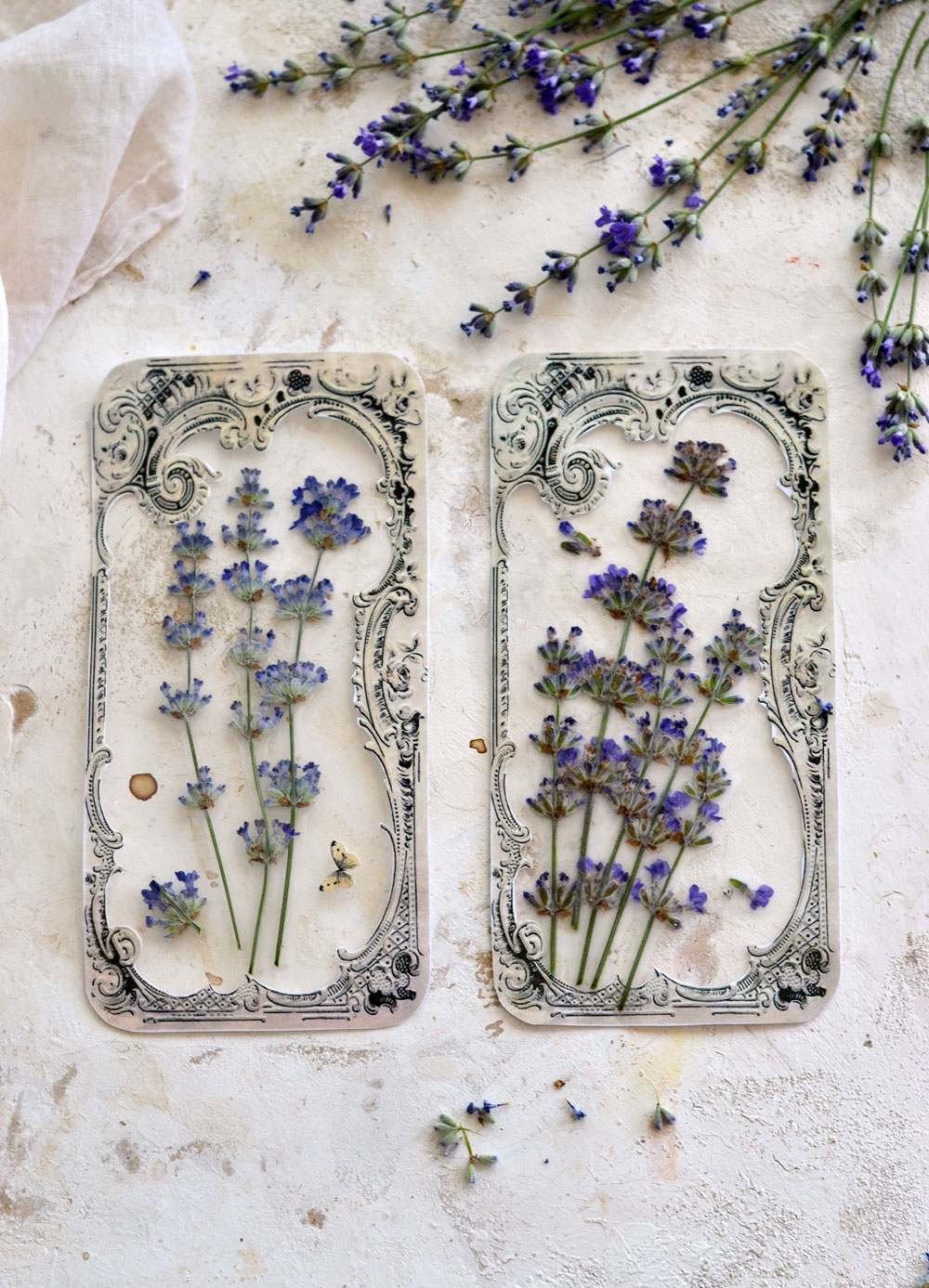 DIY Pressed Flowers Transparent Lavender Bookmarks - Dreams Factory
